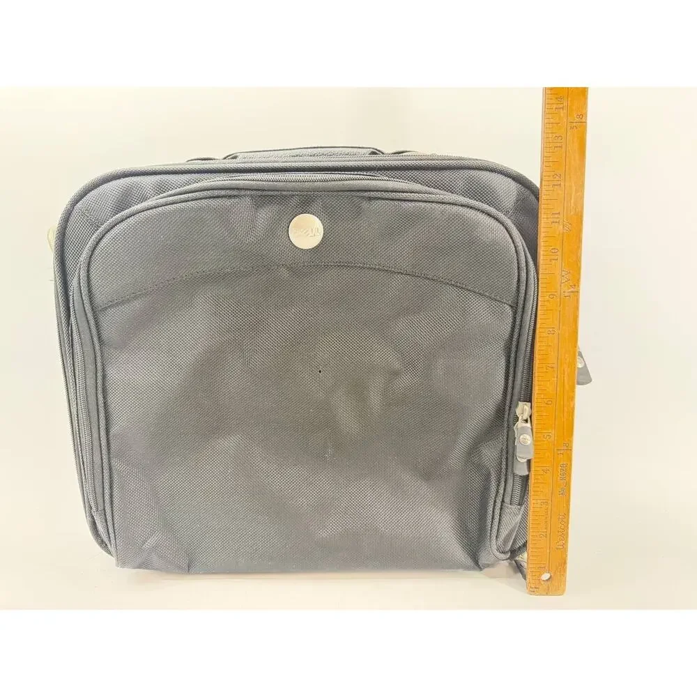 Dell Black Laptop Carrying Case Briefcase Messenger Bag Multiple Compartments